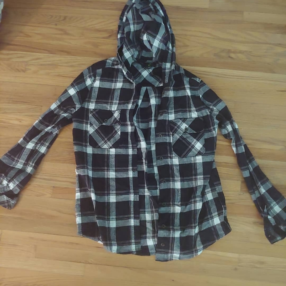 Flannel With Hood - Picture 2 of 3
